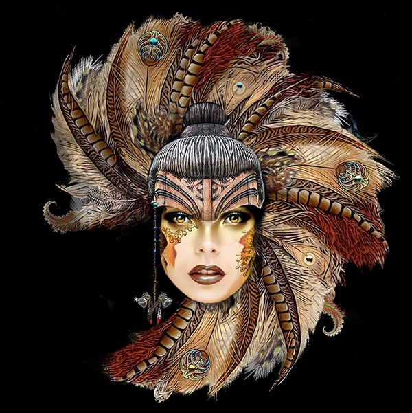 Feather Headdress Masque