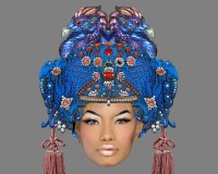 Blue Dragon Turban Masque